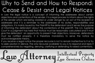 draft cease and desist letter and legal notice