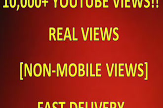 get your youtube video 10,000+ real views and 100+ likes