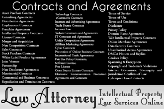 corporate lawyer to draft contracts, agreements, legal documents
