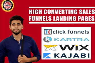 build your websites in clickfunnels,kartra,kajabi and wix