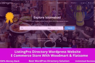 customize listingpro themify design woocommerce website with woodmart flatsome