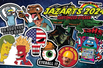 create customized stickers design and vector art