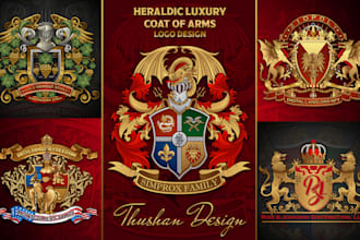 design luxury heraldic coat of arms logo