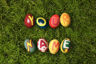 write your name or text on Easter Eggs