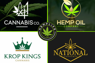 design modern cannabis natural hemp cbd oil weed marijuana and medical logo