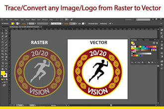 trace, modify, recreate or vectorize your logo and images