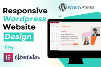 design modern wordpress website using elementor pro