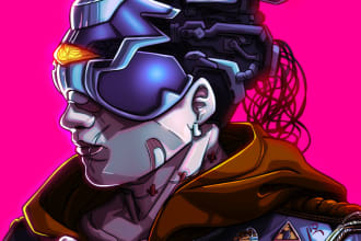 draw your character in comic book or anime style