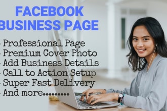 do facebook business page setup, banner and cover design