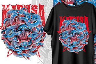 draw t shirt design illustration highly detailed artwork