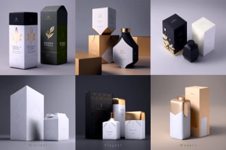 do elegant, luxury, modern packaging box, mailer box, amazon box design