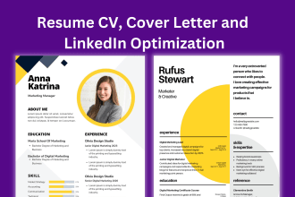 create or edit your resume cover letter and linkedin profile