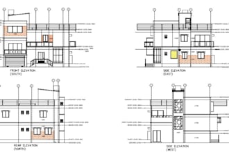 prepare a residence plan in autocad