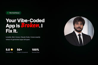 rescue, fix and secure your vibe coded app built with lovable, bolt or cursor