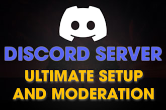 create setup and be a moderator of discord server