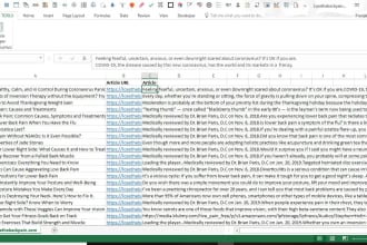 scrape full articles and posts from blogs in excel