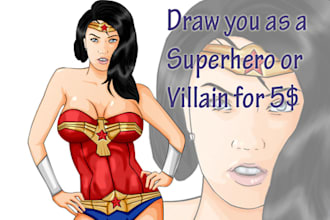 draw you as a Superhero or Villain