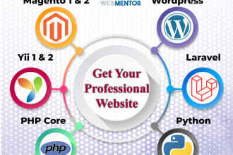 develop or fix bugs of your laravel, magento 2, PHP website