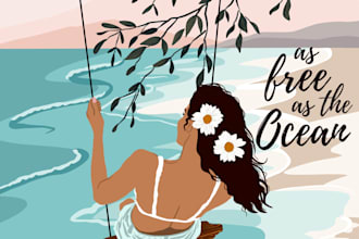 draw beautiful,modern,flat fashion illustrations