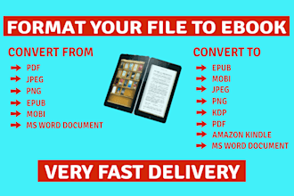 do kindle, epub, mobi formatting perfectly