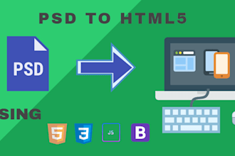convert any PSD into website and webpages