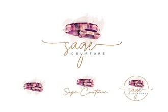 do a feminine watercolor logo and social media