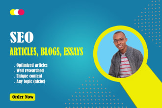 creatively write SEO articles, web content, blogs, and essays