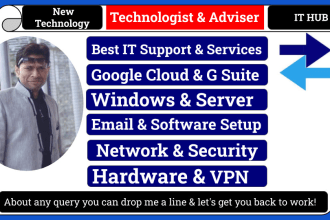 provide all IT support windows, mac, google cloud, server
