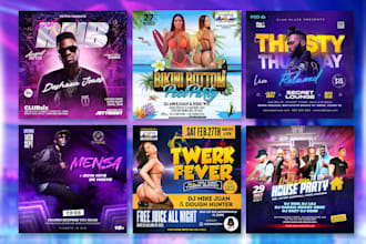 do dj, hip hop, concert, sport, club, event party flyer