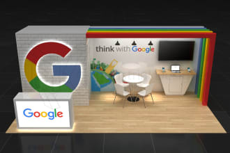 design 3d exhibition booth, stall, kiosk and stand