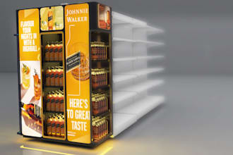 design a 3d photorealistic display, retail, and gondola