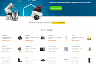 create price comparison multi vendor  affiliate website