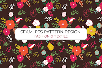 design seamless vector patterns for textile