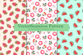 design seamless vector patterns for textile