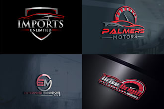 design auto dealership car dealer repair logo