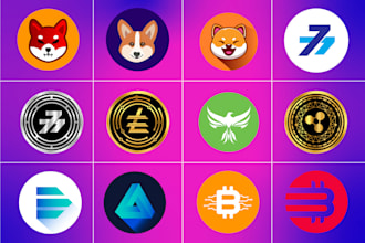 do cryptocurrency token logo or crypto coin design