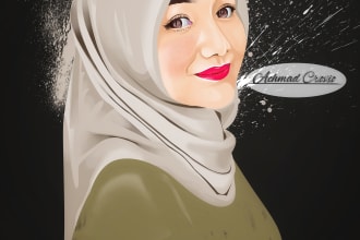 draw your photo into vector realistic style