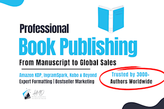 help with amazon KDP book publishing, book and ebook promotion, and global reach