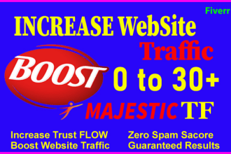 increase your majestic trust flow 30 plus with high tf backlinks