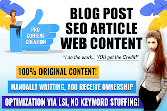 do SEO article writing, blog writing, content writing