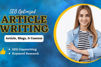 do SEO friendly article, blog posts, and content writing