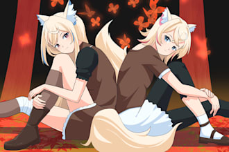 draw an anime illustration sfw or nsfw cell shaded render