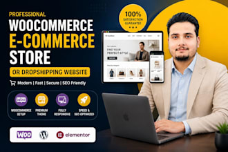 build a professional woocommerce ecommerce store or dropshipping website