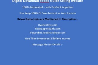 create passive income digital download website check demo