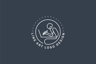 design line art logo for your brand