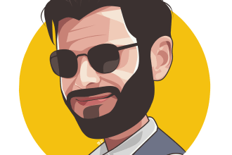 draw cute cartoon big head from your photo in 12 hours