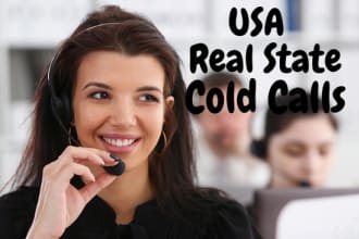 be your virtual assistant for USA real estate cold calling