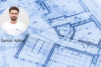 draw architectural blue prints or blueprint for permit