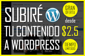 upload your post content on wordpress in spanish