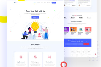 design landing page using PSD, figma, xd in 24 hours